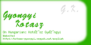 gyongyi kotasz business card